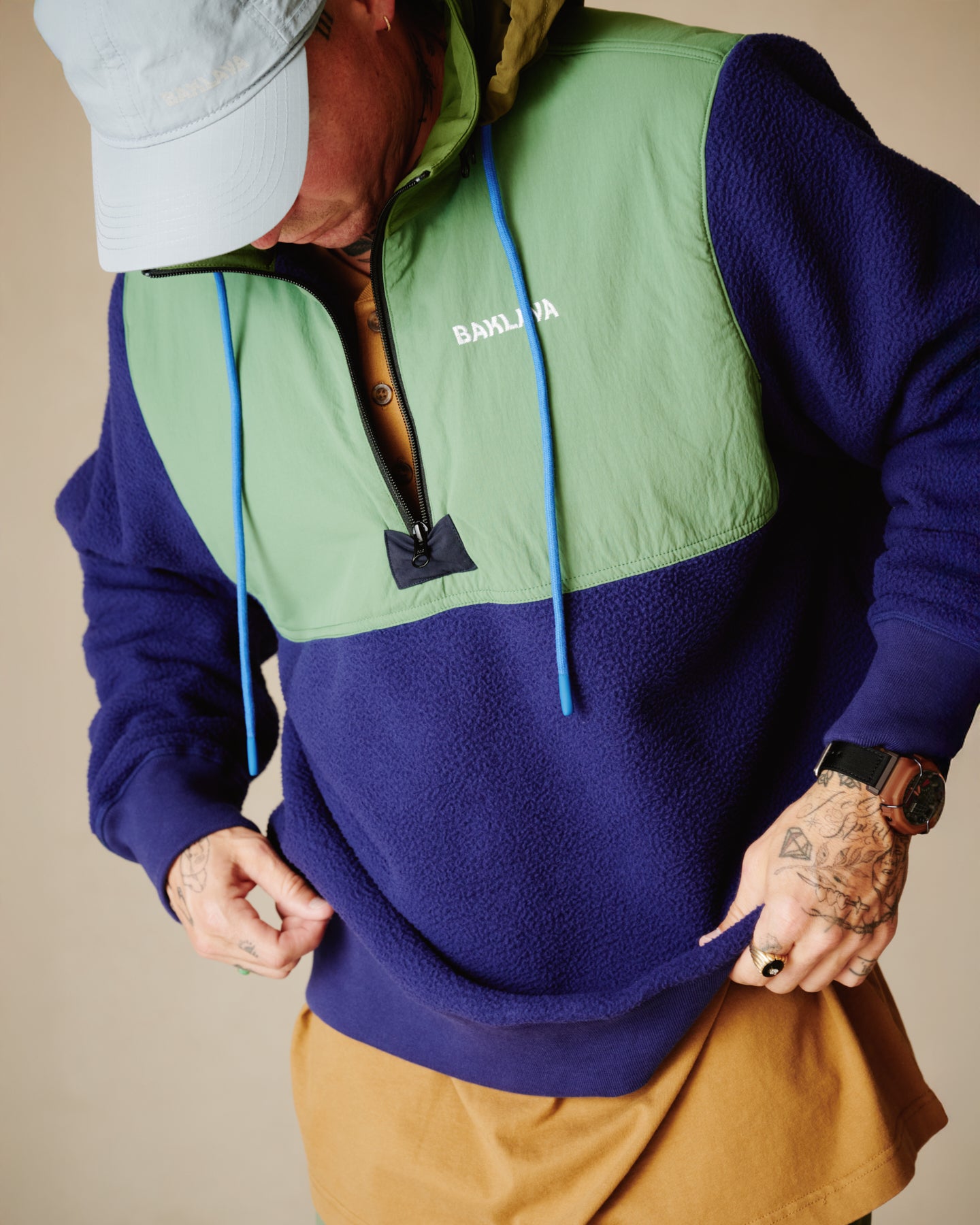 BAKLAVA TECH FLEECE (NAVY/GREEN)
