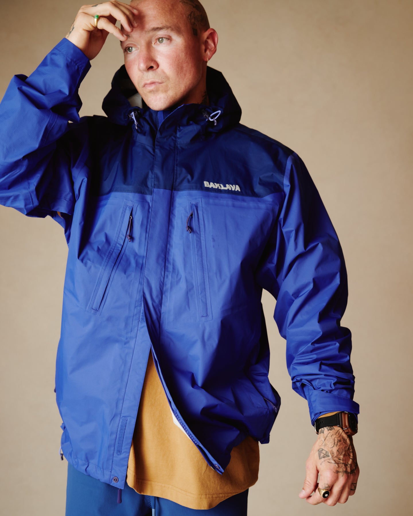 BAKLAVA SHELL JACKET (ROYAL/NAVY)
