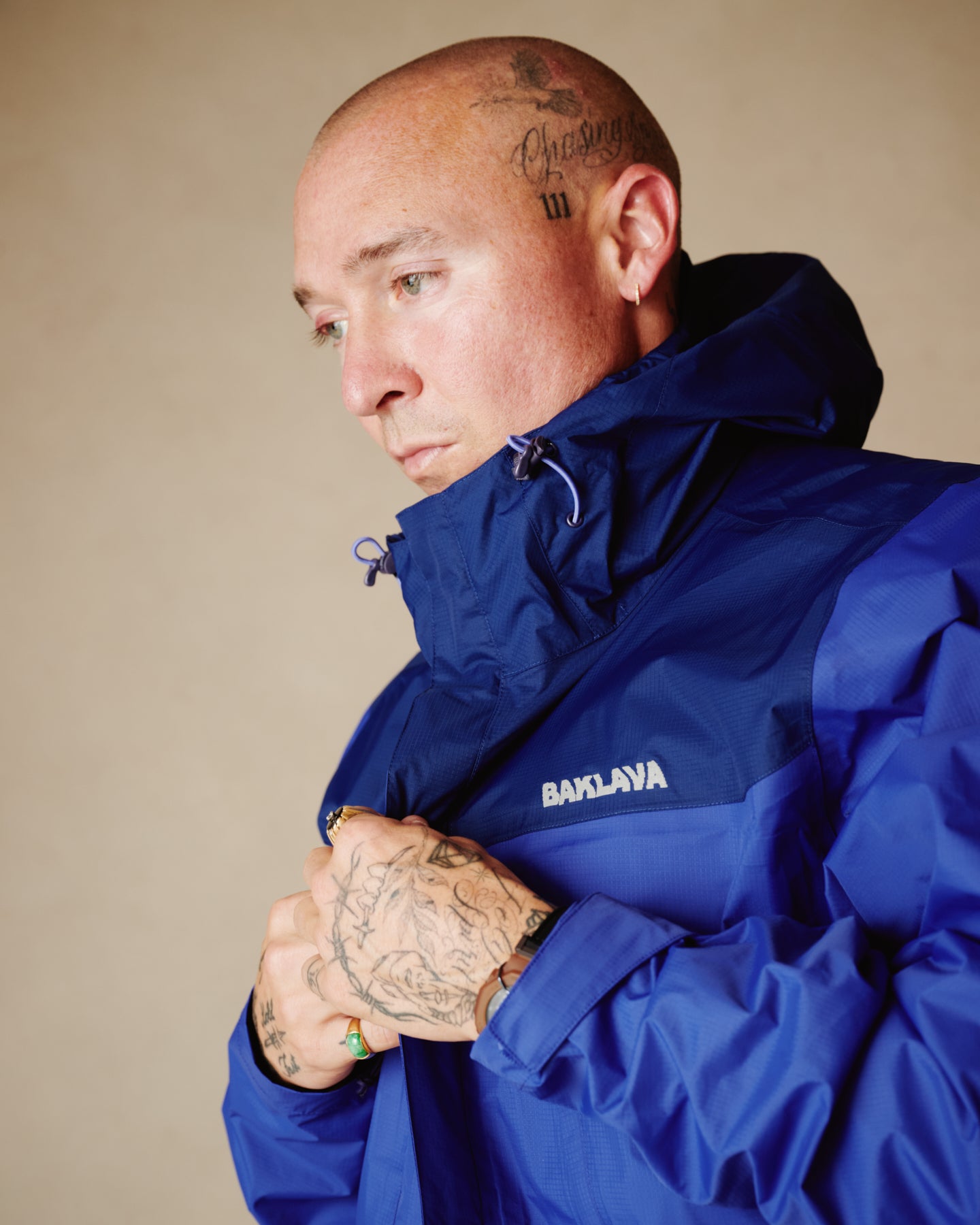 BAKLAVA SHELL JACKET (ROYAL/NAVY)