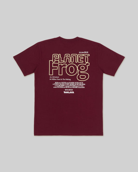 BAKLAVA "PLANET FROG" MOVIE TEE (BURGUNDY)