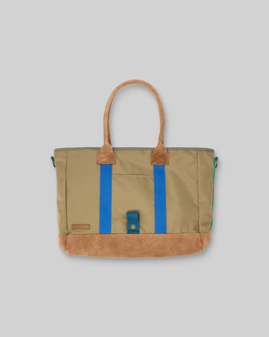 BAKLAVA TRANSPORT TOTE (TAN/BLUE)