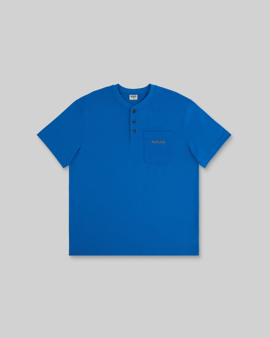 BAKLAVA SHORT SLEEVE HENLEY (ROYAL)