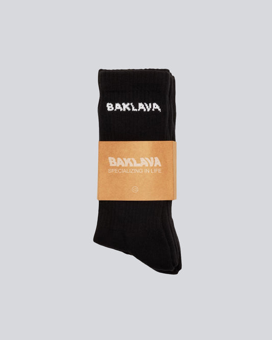 BAKLAVA 3PK SOCKS (BLACK)