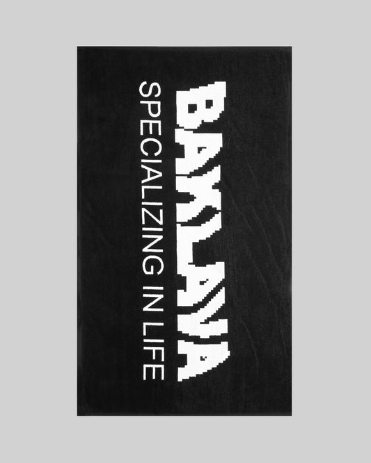 BAKLAVA SIL SPORT TOWEL - BLACK/WHITE